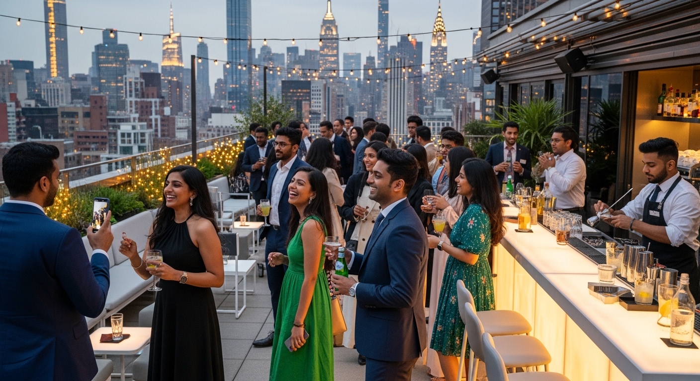 People networking at event