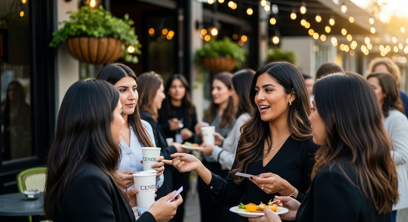 Group of young people gathered in a park
