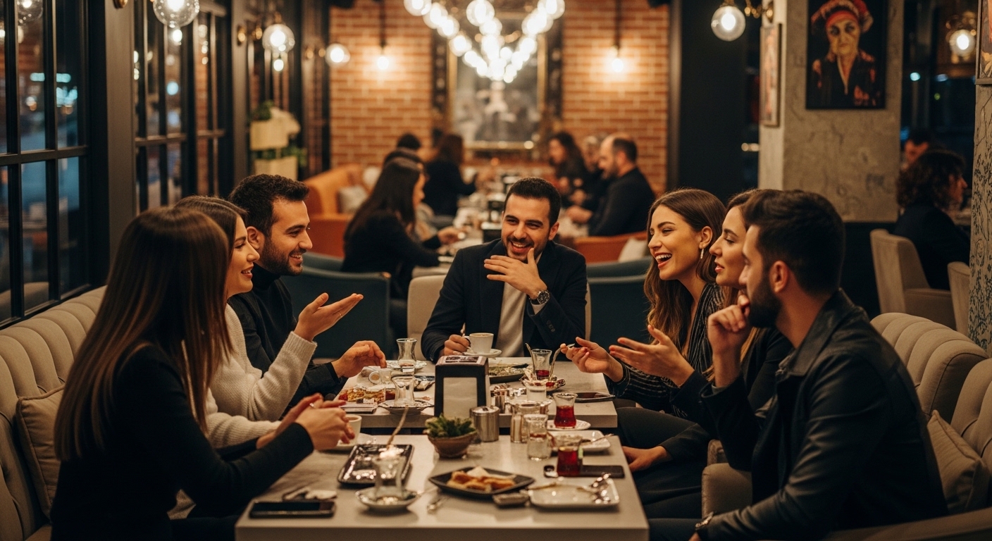Group of young people gathered in a park